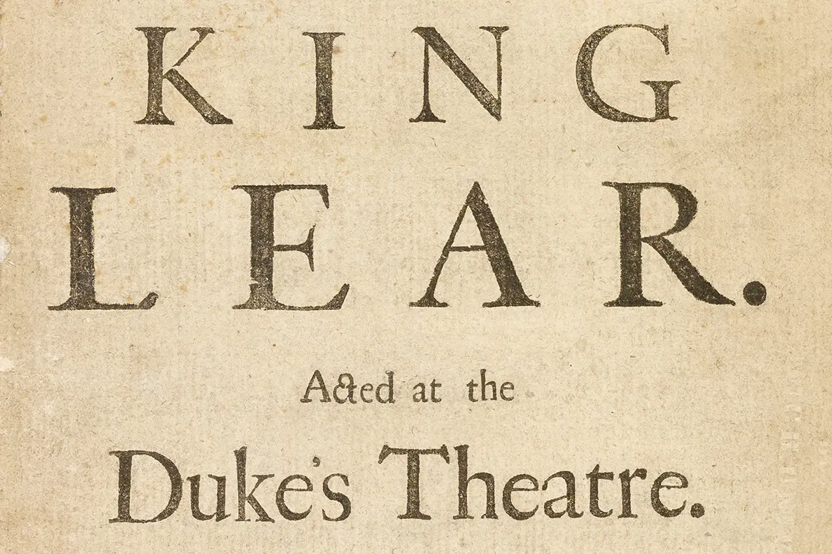 Cover of "KING LEAR. Acted at the Duke's Theatre."