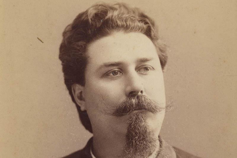 Monochrome portrait photograph of Joseph A. Labadie.